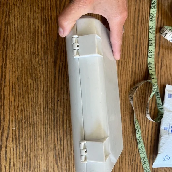 Small Caboodles cosmetic case rectangular with mirror EUC pale gray minimalist - Picture 4 of 10